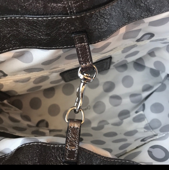 COACH - Julia Metallic Leather Perry Tote - Picture 6 of 11